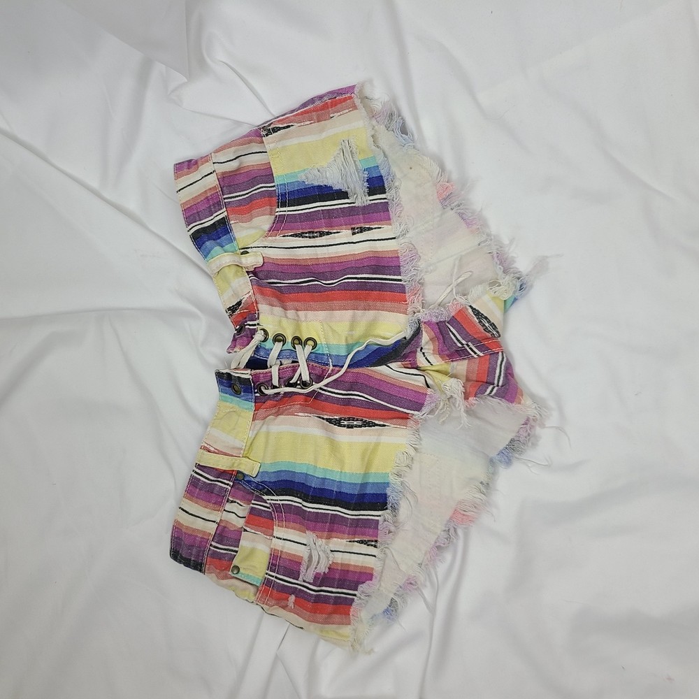 Billabong cut off stretch shorts Multicolored Sz4